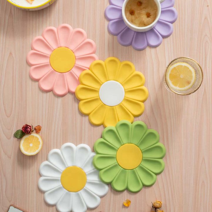 flower-heat-resistant-silicone-mat-drink-cup-coasters-non-slip-pot-holder-table-placemat-kitchen-accessories-5pcs
