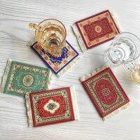 【CW】 Bohemia Coaster Cup Woven Tassels Cushion Placemat Resistant Dining