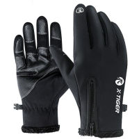 X-Tiger ฤดูหนาวขี่จักรยานจักรยานถุงมือ Windproof ความร้อนขนแกะที่อบอุ่นถุงมือผู้ชายผู้หญิงรถจักรยานยนต์หิมะเล่นสกีกีฬาจักรยานถุงมือ