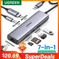 UGREEN USB C HUB 4K Type C to HDMI RJ45 USB 3.0 PD 100W SD TF Adapter For MacBook Pro Air iPad Pro M1 PC Accessories USB HUB