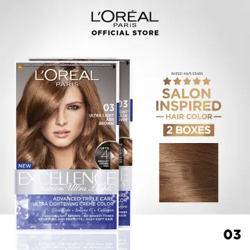 LOreal Excellence Creme  61 Light Ash Brown  Loreal hair color Light ash  brown hair color Light ash brown hair color chart