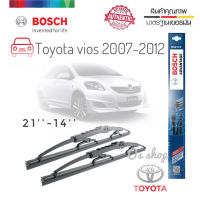 ใบปัดน้ำฝน ซิลิโคน ตรงรุ่น Toyota Vios 2007-2012 ไซส์ 24-14 ยี่ห้อ BOSCH ของแท้ จำนวน 1 คู่**ยินดีให้บริการจบในที่เดียว**