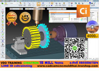 VDO CADCAM TRAINING CIMATRON 15 CAM MILL4 axis-แกน