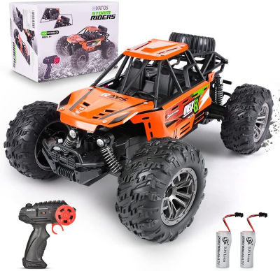 VATOS RC Cars,1:16 Scale All Terrain Remote Control Car,2WD 2.4 GHz Off Road High Speed 20 Km/h RC Monster Truck Racing Cars Electric Vehicle with Two Batteries, Xmas Gifts for Kid Boys Girls &amp; Adults 1:16 RC Car