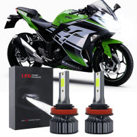 หลอดไฟ LED หน้าสำหรับ Kawasaki Ninja 250 R Ninja 300 2012-2018-คู่ไฟหน้าสว่าง6000K สีขาวแทนฮาโลเจน