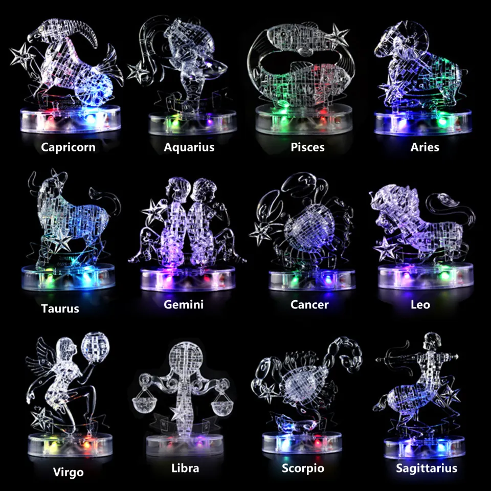 Astrolog Light Puzzle 12 Crystal Constellation Twelve Clear Flash 3D LED  -saw Education Fun Activities for