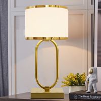 【YD】 Luxury Study Bedroom Bedside Lamp North European Room Exhibition Hall Hotel Metal Table