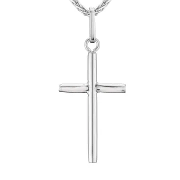 White gold cross necklace on sale womens