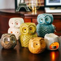Ceramic Aromatherapy Burner Owl Aroma Oil Lamp Gifts And Crafts Home Decorations Essential Oil Burner Candle Holder