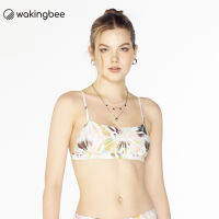 Wakingbee Love Earth Bra (Batik) บราว่ายน้ำ ทรงสวย สายเดี่ยว เปิดหลัง ทำจากผ้ารีไซเคิลรักษ์โลก กันยูวี แห้งเร็ว มีฟองน้ำ