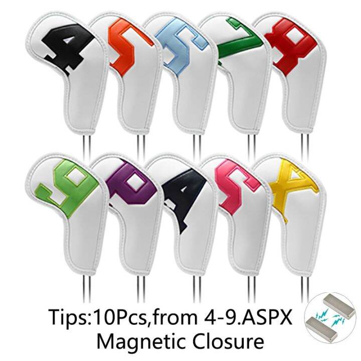 7-10pcs-new-magnetic-closure-golf-iron-head-cover-set-10pcs-wedge-cover-number-4-9-aspx-gradients-colorful-white