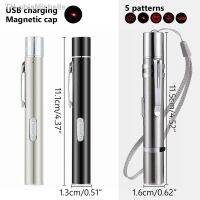 【hot】♝  3 In 1 Stick Distress signal USB Flashlight Supplies UV 5 Patterns Rechargeable Torch