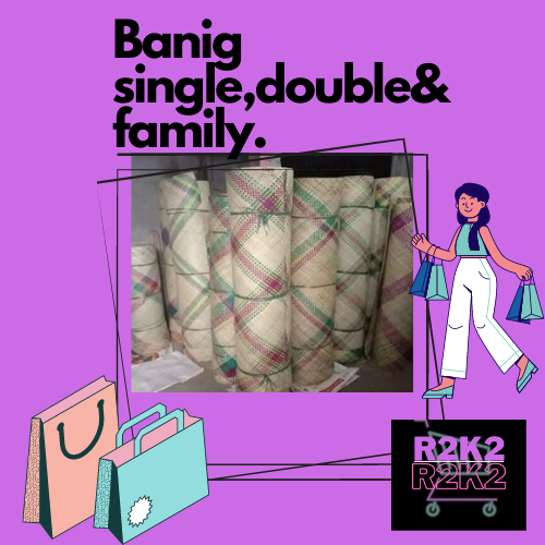 r2k2 Traditional Banig Family sized/5 ft 3" X 6 ft 5"A baníg is a