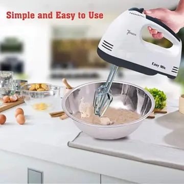 Hand Mixer Electric Hand Whisk Hand Mixers Kitchen Electric Whisk and  Blender 100W Electric 7 Speed Settings Professional Food & Cake Mixer for  Baking