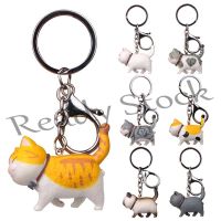 【hot sale】 ☏☏ B09 Fashion Cute Cat Pendant Keychains Cartoon Bag Charm Keychains Women Men Creative Keyrings Cat Lover Gift Cat Figure Accessories