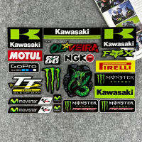 สะท้อนแสงรถจักรยานยนต์อุปกรณ์เสริมสติกเกอร์รูปลอกกันน้ำสำหรับ Monster Energy Kawasaki Ninja250/650/Z900