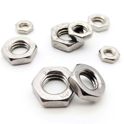 2/25pcs DIN439 GB6172 304 Stainless Steel Hex Hexagon Thin Nut Jam Nut for M2 M2.5 M3 M4 M5 M6 M8 M10 M12 M14 M16 screw bolt