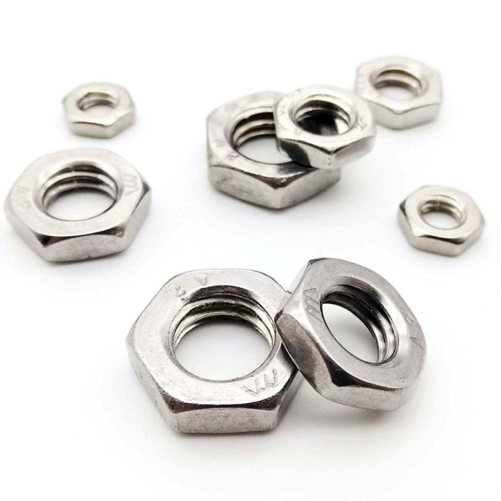 2-25pcs-din439-gb6172-304-stainless-steel-hex-hexagon-thin-nut-jam-nut-for-m2-m2-5-m3-m4-m5-m6-m8-m10-m12-m14-m16-screw-bolt