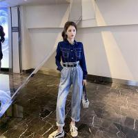 Long sleeved jacket womens summer thin style feeling, minority regular style, versatile wear outside长袖外套女夏薄款感小众常规款衬衫百搭外穿上衣潮11.10