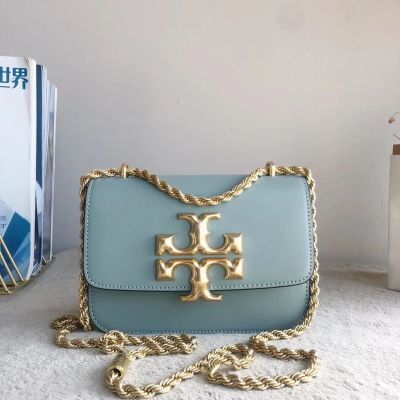 2023 new TORY BUIRCH TB ELEANOR SAMLL CONVERTIBLE shoulder bag chain bag blue