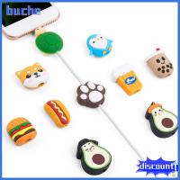 BUCHE 1Pc พีวีซี สำหรับ iPhone การ์ตูน สายข้อมูลกัด ที่บังลม เคสสายไฟ ตัวป้องกันสาย USB