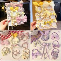 ۞✔☈ 10Pcs/Set Bow Flower Elastic Hairbands Children Girls Sweet Hair Ties Fashion Headbands Hair Accessories Rubber Band For Kids