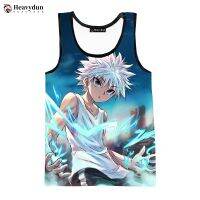 Camisetas sin mangas con estampado 3D de Hunter X Hunter para hombre y mujer, ropa de calle Harajuku, camisas sin mangas de gran tamaño, 2023