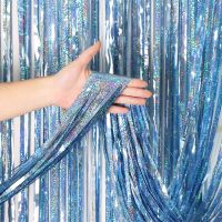 【CC】 Glitter Tinsel Curtain Happy Birthday Decoration Adult Kids Baby Boy 1st Year Garland