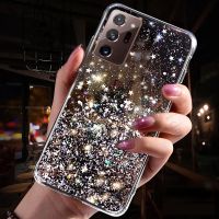 Glitter Stars Clear Case For Samsung Galaxy S20 S21 FE S22 Ultra S10 Lite E S9 S8 Plus M12 M31 M21 M51 M31S M30S Diamond Cover