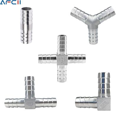 Hose Barb 304 Stainless Steel Hose Tail Barb Connectors 6mm 8mm 10mm 12mm T Type Y Type Pipe Fitting Pagoda Tail Barb Connector