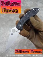 Spyderco Delica C11 PBK Delica มีดพับด้ามสีดำ SH753