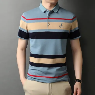 【CC】❈  Top Grade New Brand Embroidery Striped Mens Designer Polo Shirts With Short Sleeve Fashions Men Clothing 2023