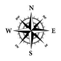 Car Stickers Nautical Compass Personalized Creative Stickers Car Decoration Waterproof and Sunscreen PVC 14x14cm