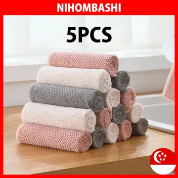 10PCS Microfiber Thick Kitchen Towel Dishcloth Kitchen Rags Gadget