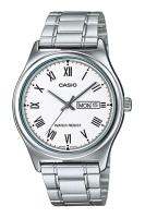 Casio Standard นาฬิกาข้อมือผู้ชาย สายสแตนเลส รุ่น MTP-V006,MTP-V006D,MTP-V006D-7B - สีเงิน