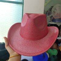 Colorful Cowboy hat 2023 new mens and womens hats Jazz autumn evening fluorescent Cowboy hat sombrero vaquero