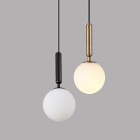 Modern Pendant Lamp Luxurious Gold Glass Ball Lampshade Hanging Lights Fixtures For Dining Room Bedroom Decoration Lighting