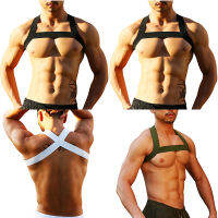 4PCS Hot Club Party Men Harness Body เข็มขัดชุดชั้นในบุรุษเซ็กซี่ไหล่สายคล้องคอชาย แขน Band