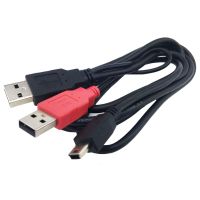 USB 2.0 to Mini USB HDD Drive Cable Data Transfer 2 USB 2.0 6ft 1.8M Y Splitter for 2.5 Mobile Hard Disk MP3 MP4