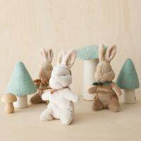 Tiny Bunny Plushies for Kids Cozy Soft Rabbit Plush Toys for Baby Shower Gift Soothing Toys for Infant Ester Bunny with Ties