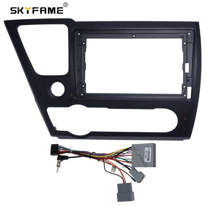 skyfame-car-frame-fascia-adapter-canbus-box-decoder-for-honda-civic-us-2014-android-big-screen-dash-fitting-panel-kit