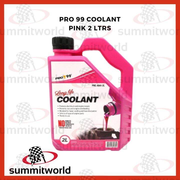 PRO 99 Coolant 2 Liters PINK (CHEVROLET TOYOTA. VOLKSWAGEN HINO