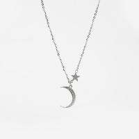 925 Sterling Silver Zircon Moon Chokers Necklaces Short Clavicle Chain For Women Light Luxury Female Fine Jewelry