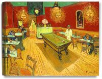 The Night Cafe In The Place Lamartine In Arles Vincent Van Gogh ขั้นตอนก่อนทำศิลปะผ้าใบ Giclee ศิลปะบนผนังสำหรับการตกแต่งบ้าน