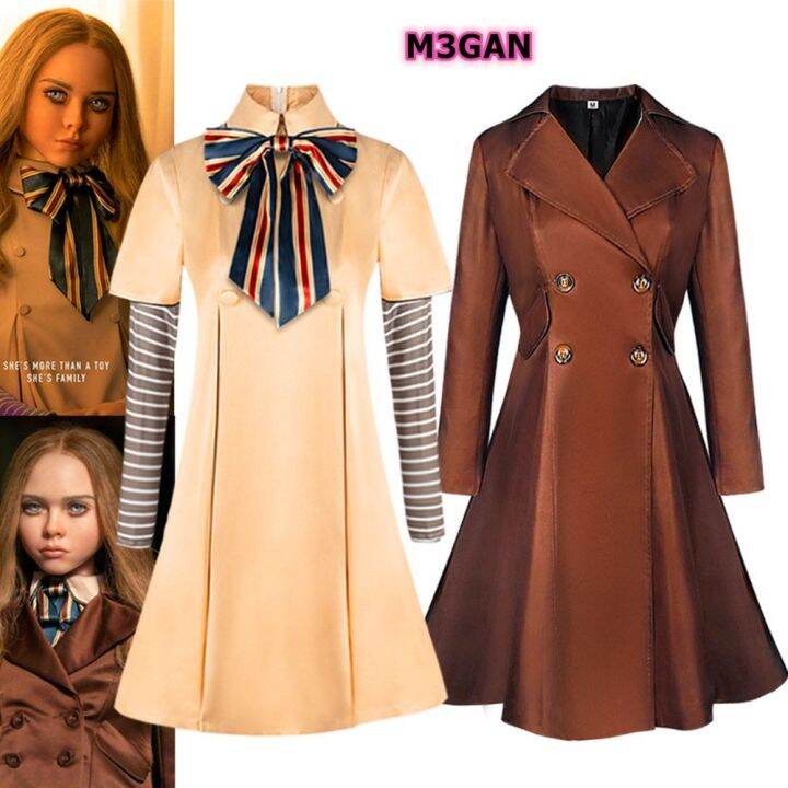 M3gan Cosplay Costume Horrible Movie Girls Dress Uniform Ai Doll Robots Fantasia Halloween 9951