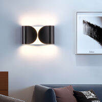 โคมไฟติดผนัง LED ที่ทันสมัย Minimalist Black White Gold Wall Lights สําหรับห้องน้ําห้องนั่งเล่นห้องนอนบันไดตกแต่งบ้าน