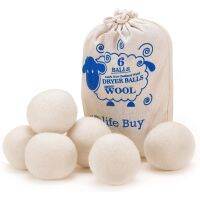 ❒ 【RB】6PCS Wool Dryer Balls - Natural Fabric Softener Reusable Reduces Clothing Wrinkles and Saves Drying Time. The Large Dryer Ball Is A Better Alternative To Plastic Balls and Li