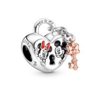 [พร้อมส่ง สินค้าแท้ ?] Pandora Disney Mickey Mouse &amp; Minnie Mouse Padlock Charm