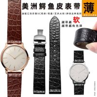 Suitable for Vacheron Constantin VC Yiling Goddess Historical Masterpiece Inheritance Series Alligator Leather Strap Genuine Ultra-thin Men and Women