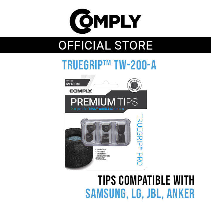 Comply TrueGrip Pro TW 200 A Galaxy Buds Earbud Tips Compatible with